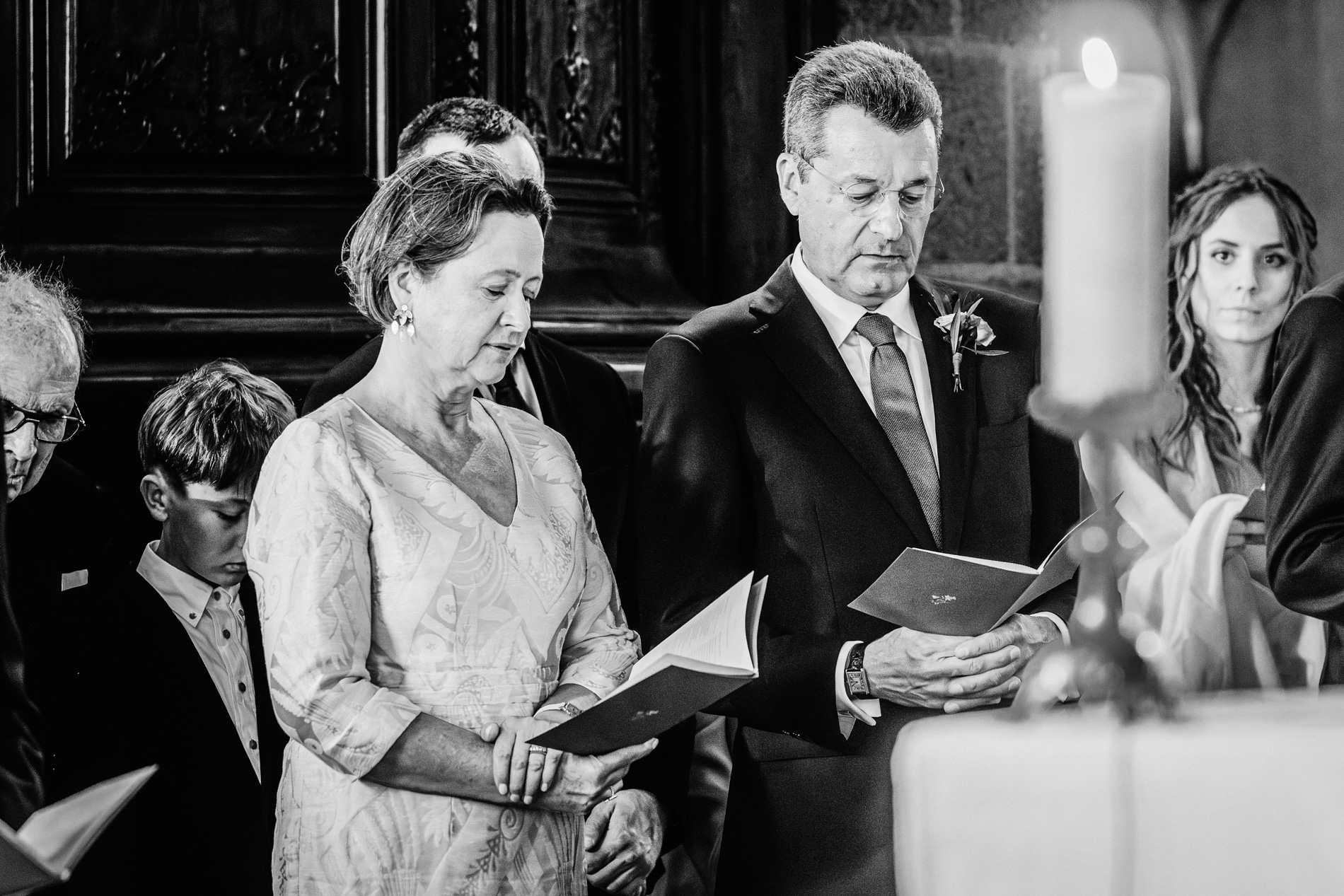 Parents du mariés à l'église